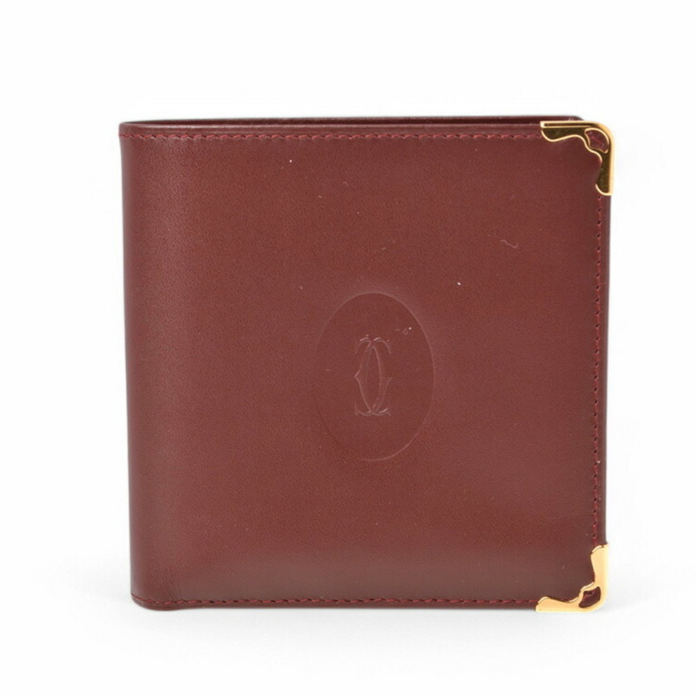 Cartier Bi-fold Wallet Men's Must de Bordeaux L3000451